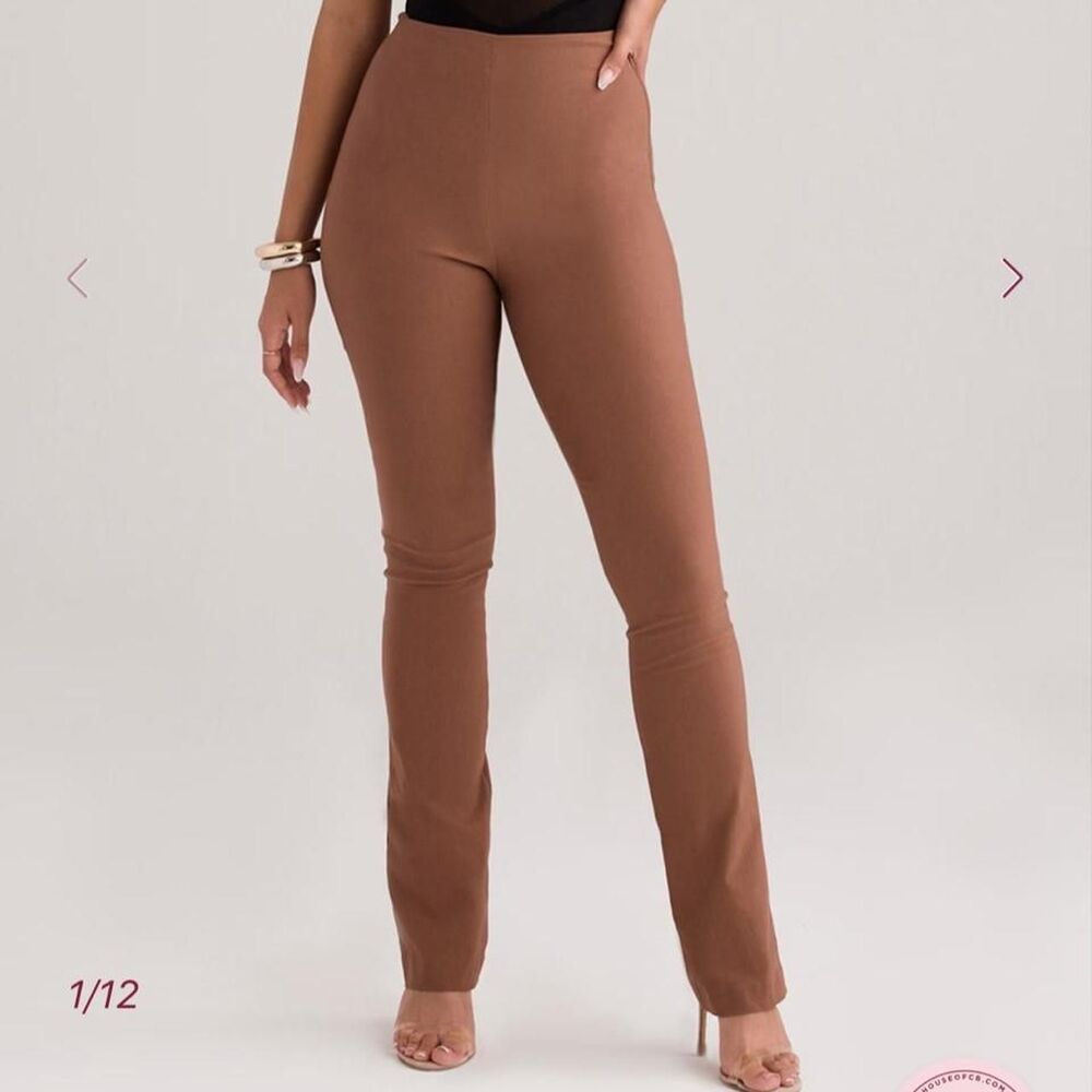 House of CB brown trousers high waisted Laurel Size S